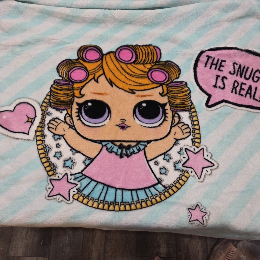 Vintage LOL Surprise Super Blanky Cape‎ & Throw 36" X 47" - Y2k Blanket